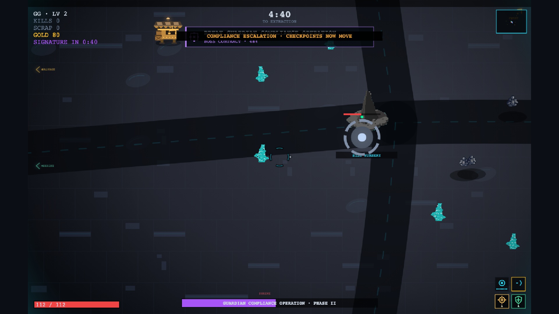 A boss escalation in CyberSprawl: Survivors