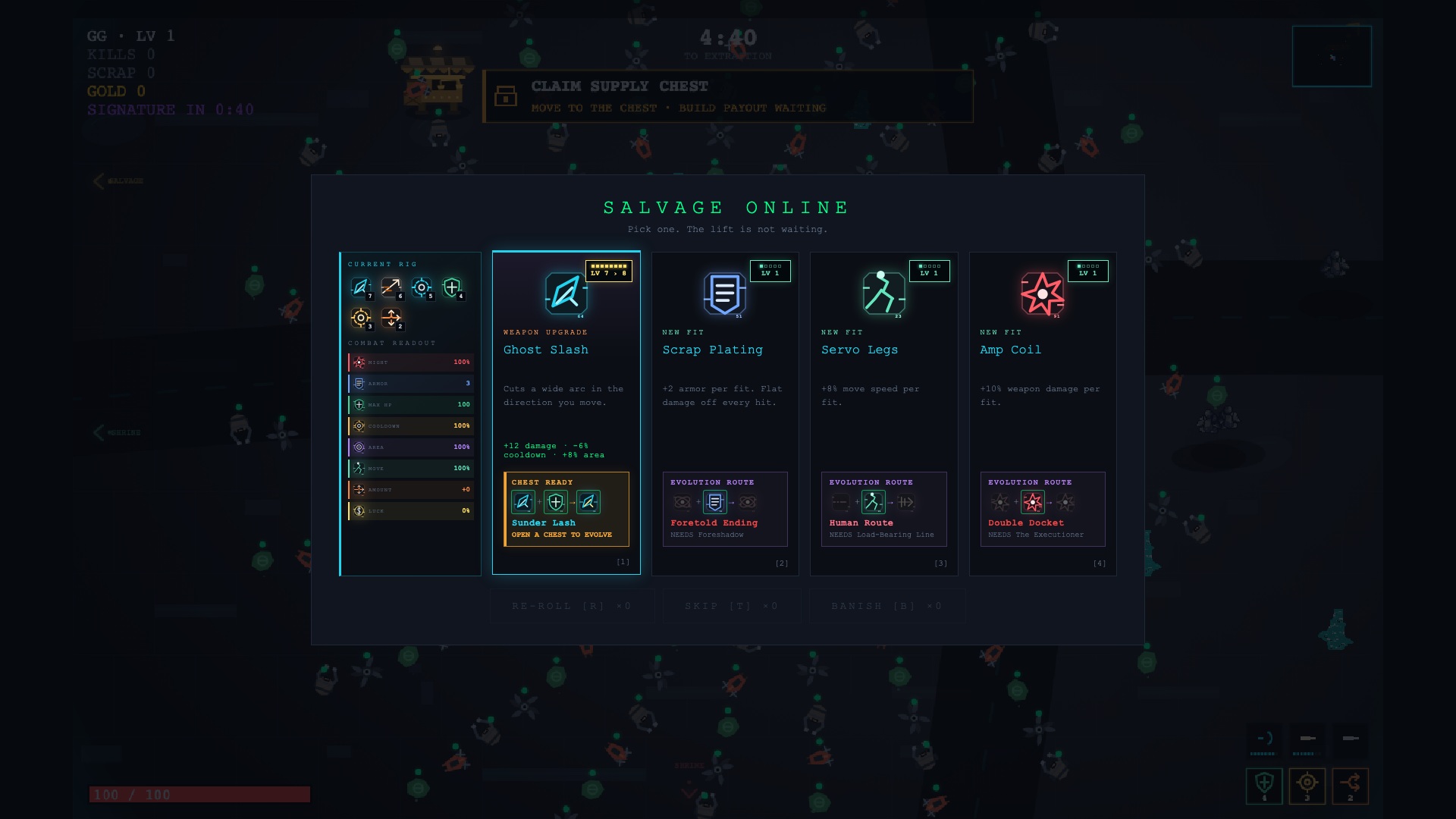 A four-way build choice in CyberSprawl: Survivors