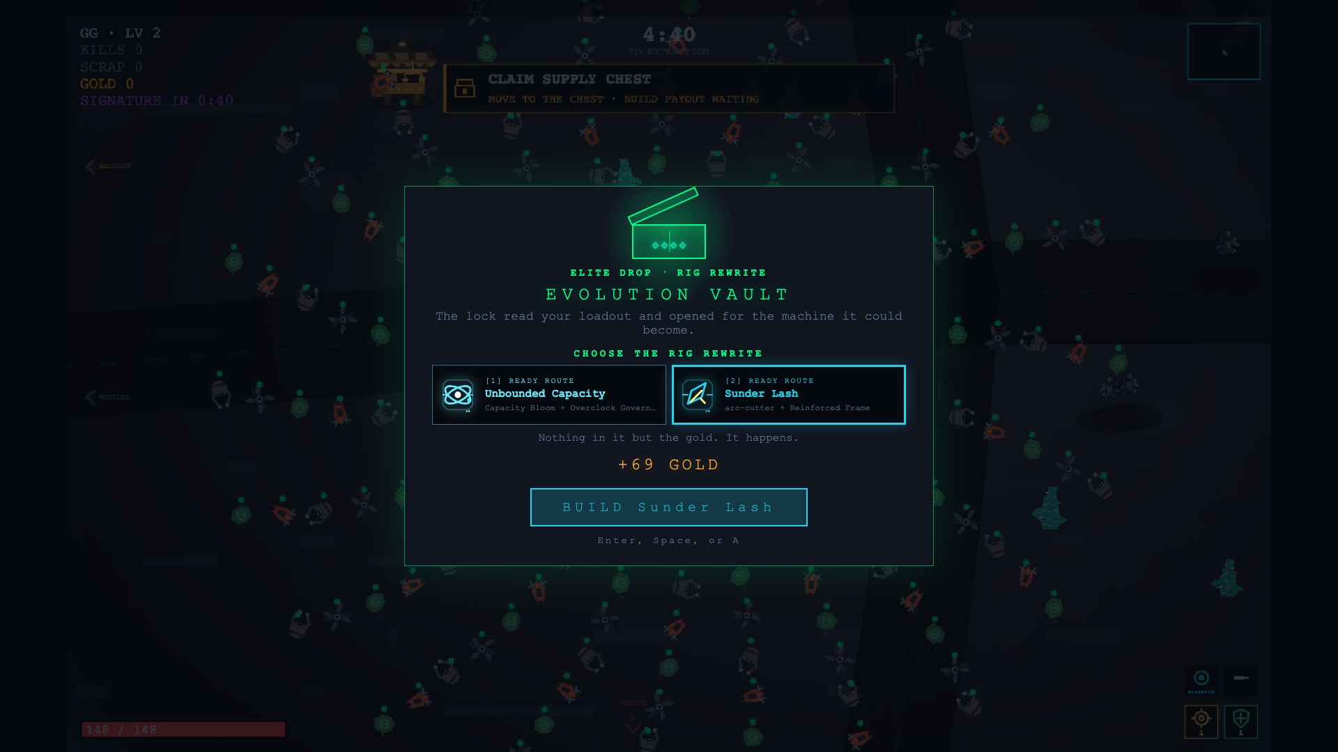 An evolution chest reward in CyberSprawl: Survivors