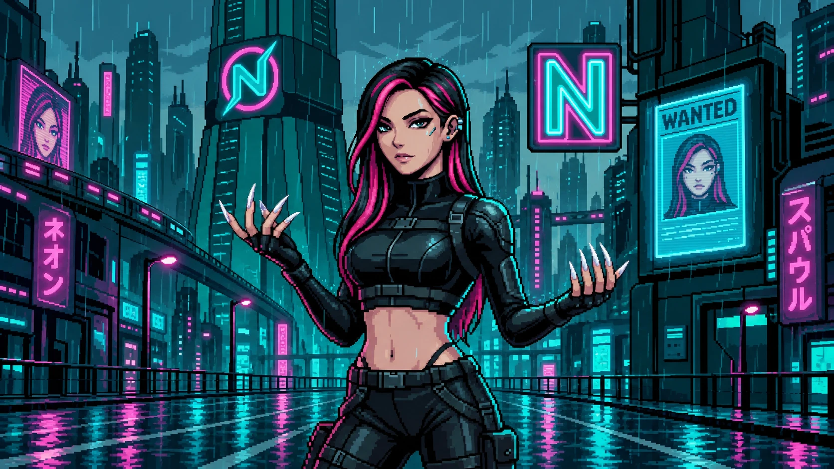Portrait of GG, the former Guardian operative.