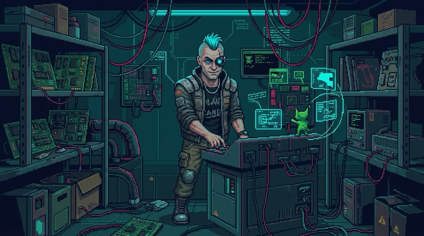 The Tinkerer in his Dregs workshop, pulling six security maps into one clean exploit path