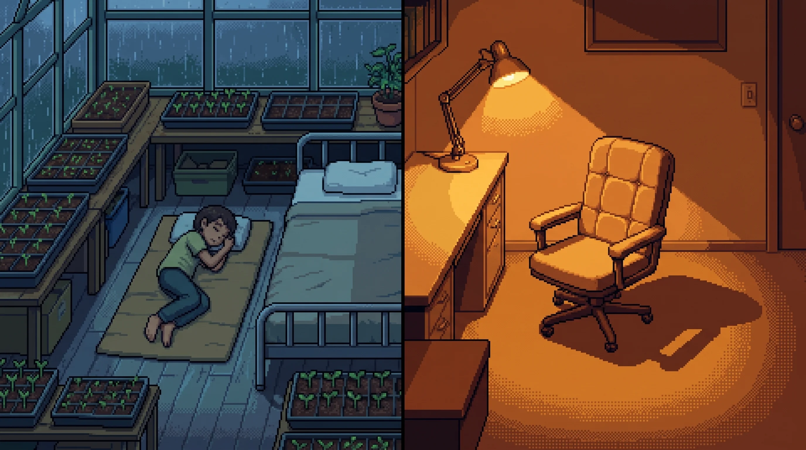 Dara describes Niko sleeping in Moss's room while Tess sees the empty Naming chair.