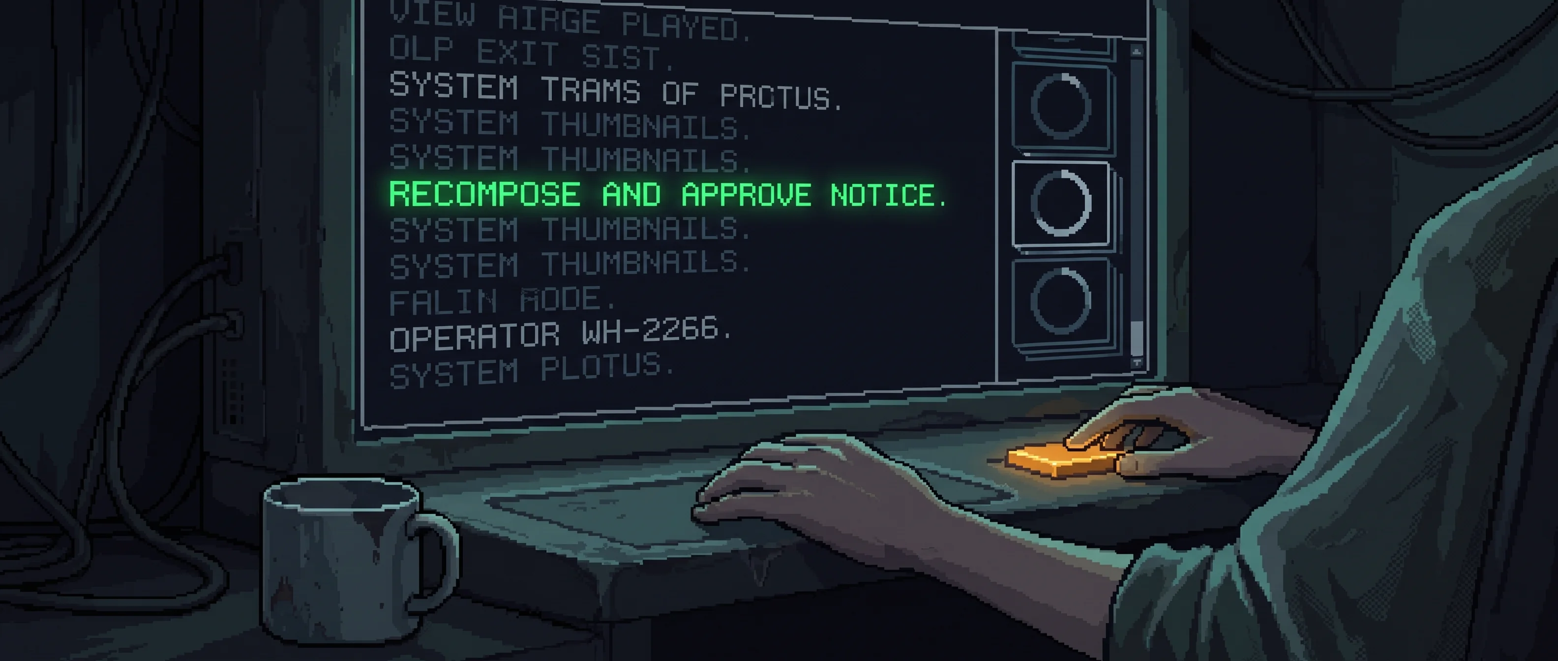 The recompose notice landing on screen — the second-order gut-punch
