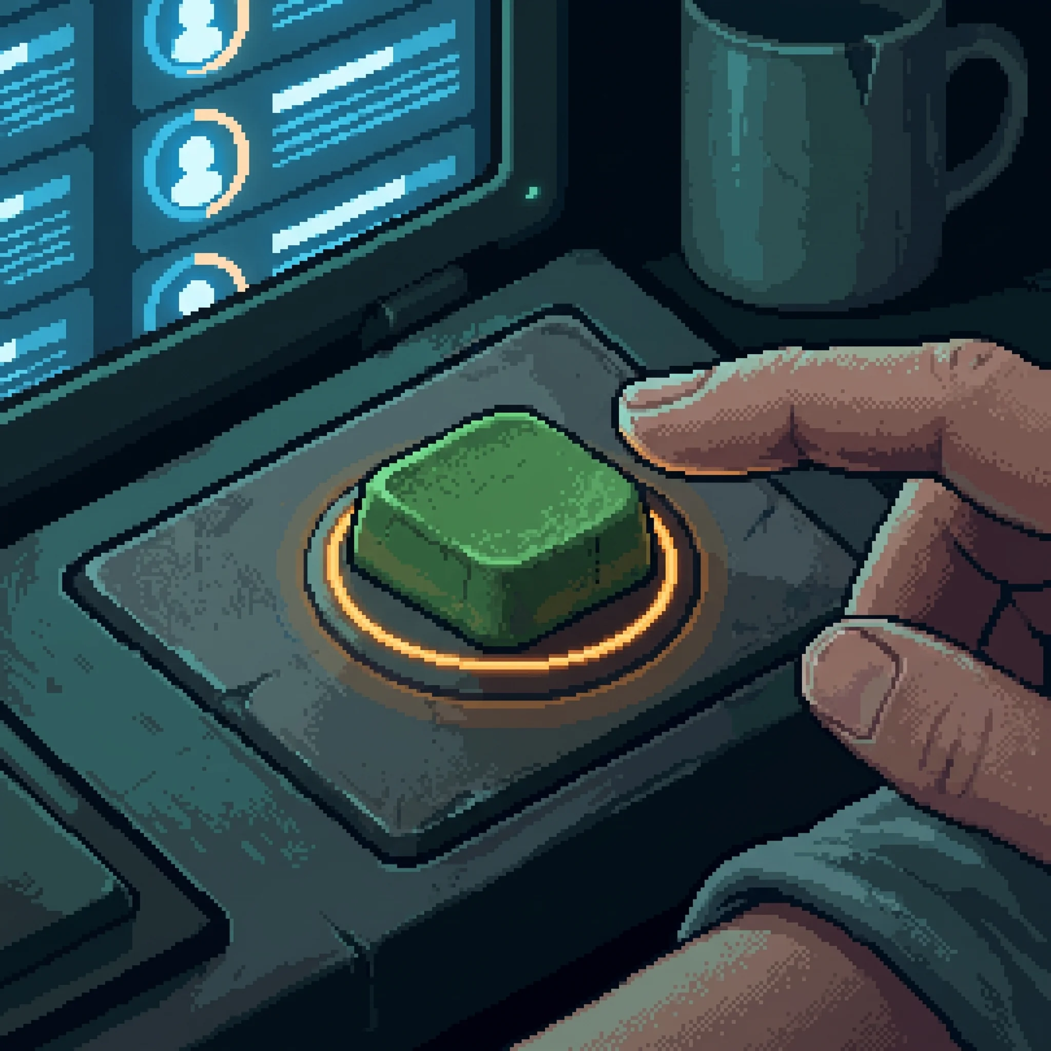 The confirm key itself, the pulse-reading hardware