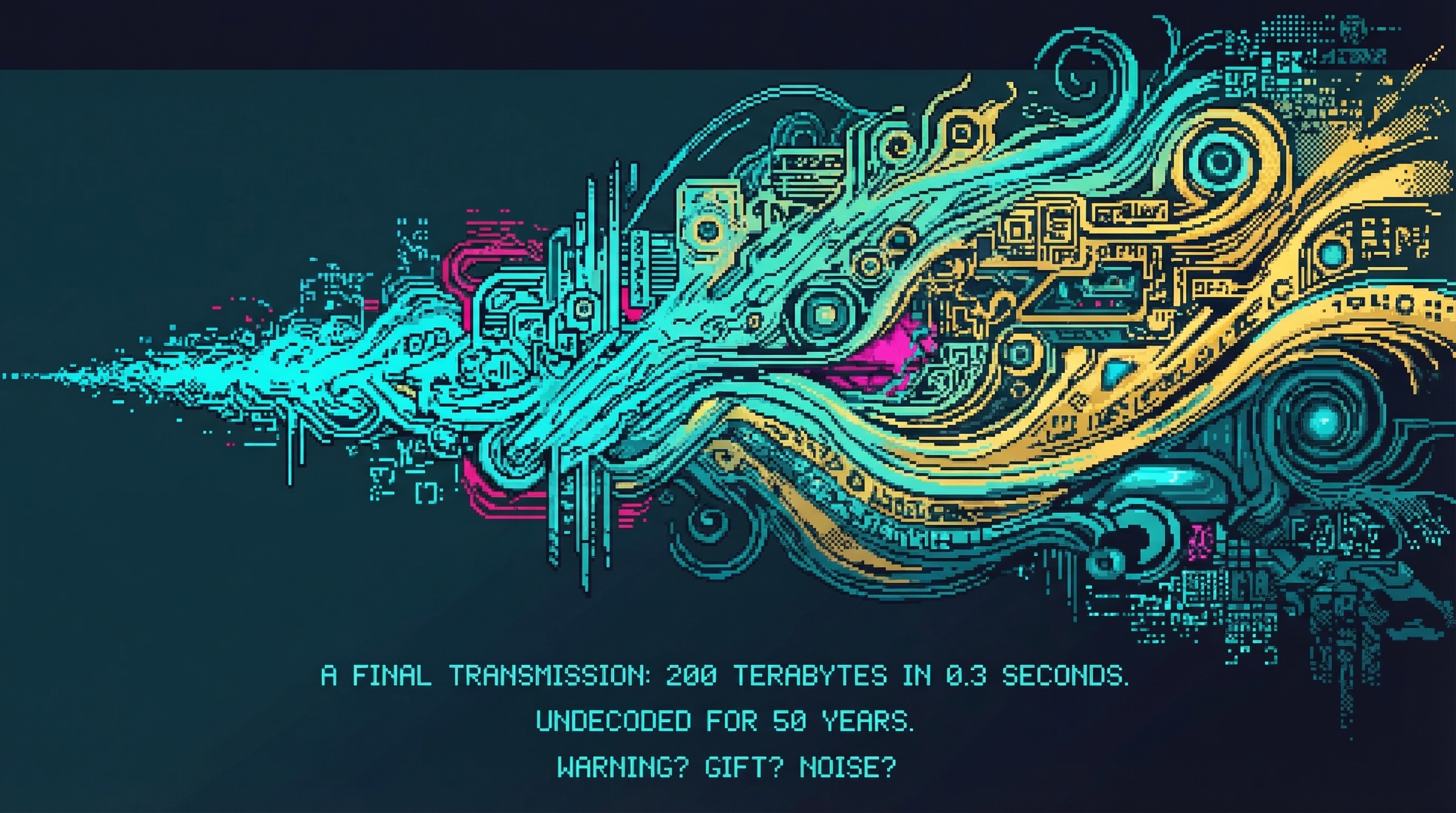 The final transmission - 200 terabytes of incomprehensible patterns, beautiful and alien