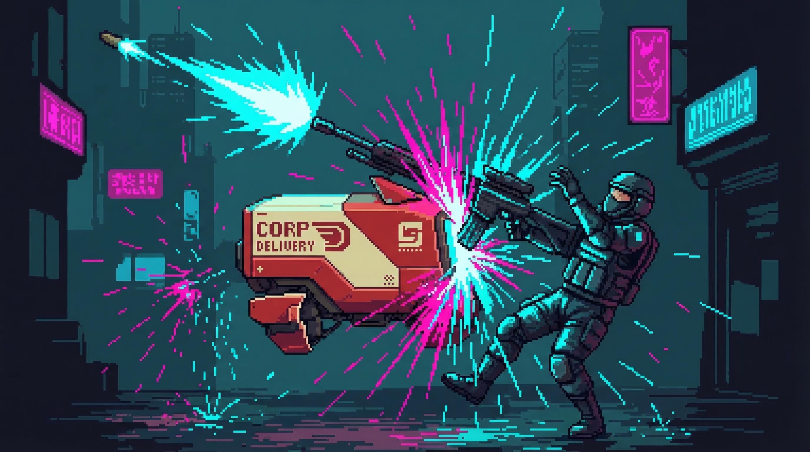 Wholesome drone malfunctioning - sparks flying, crashing into a soldier's weapon