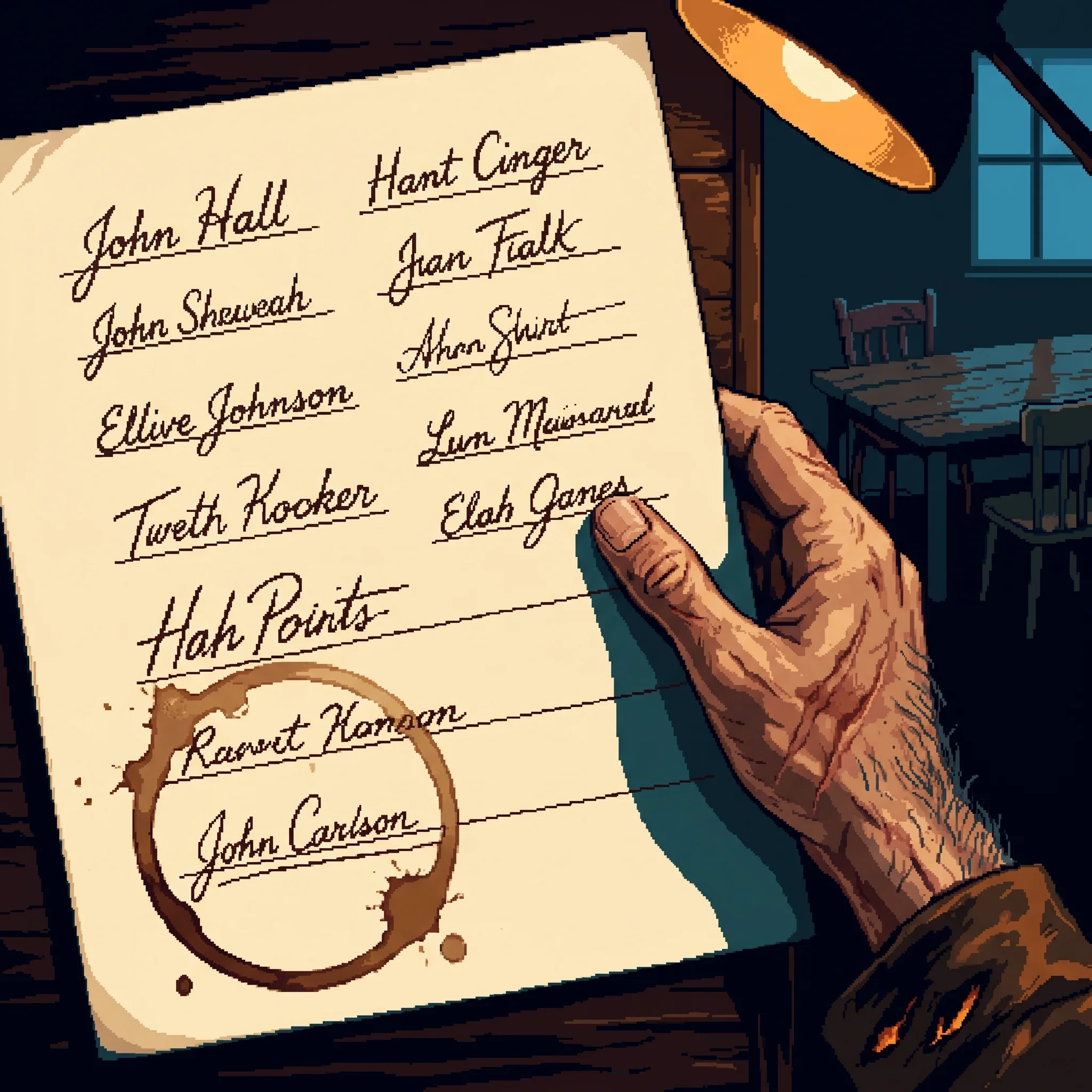 A coffee ring lands on the historic document's final signature page.