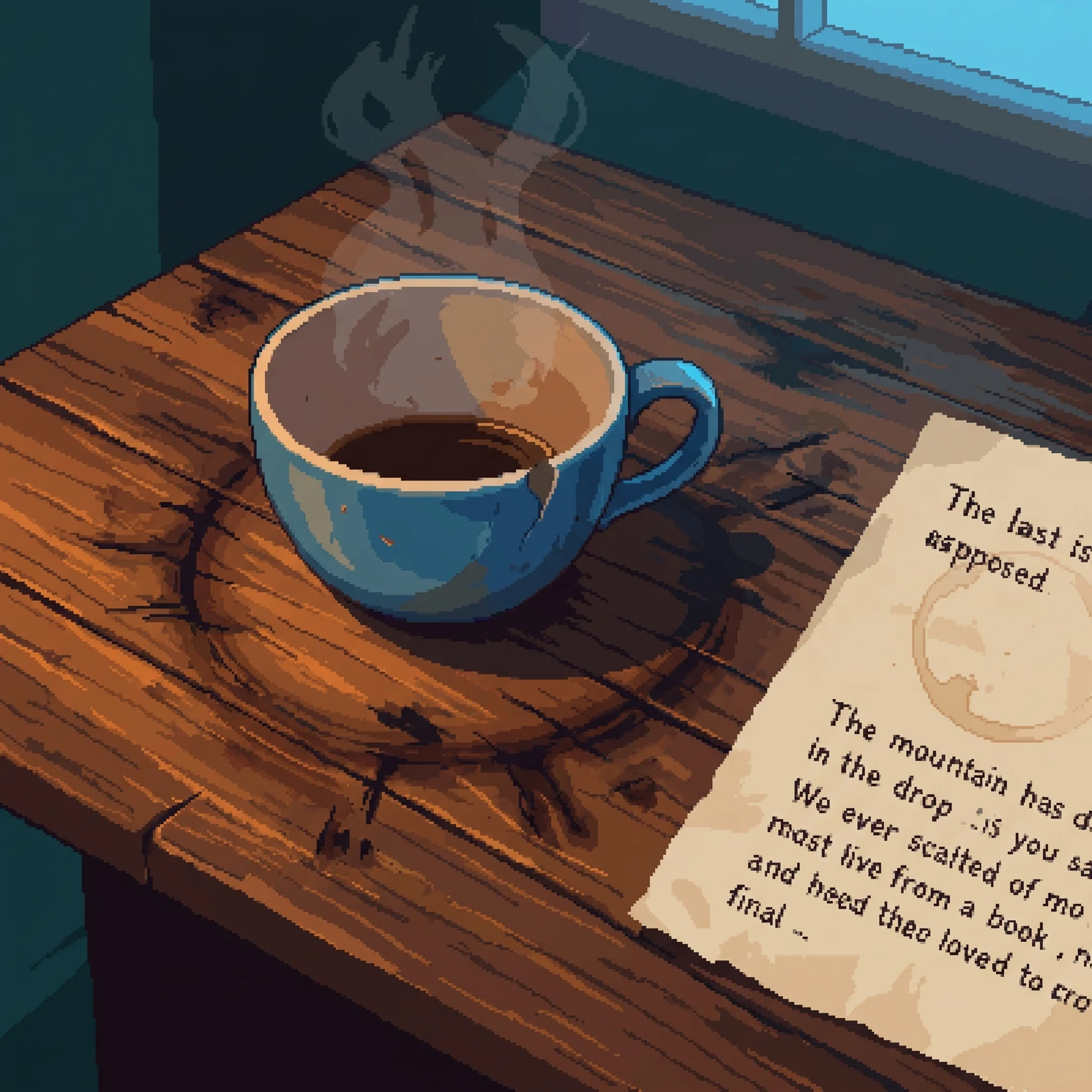 A cup nobody was seen touching is found three-quarters empty.