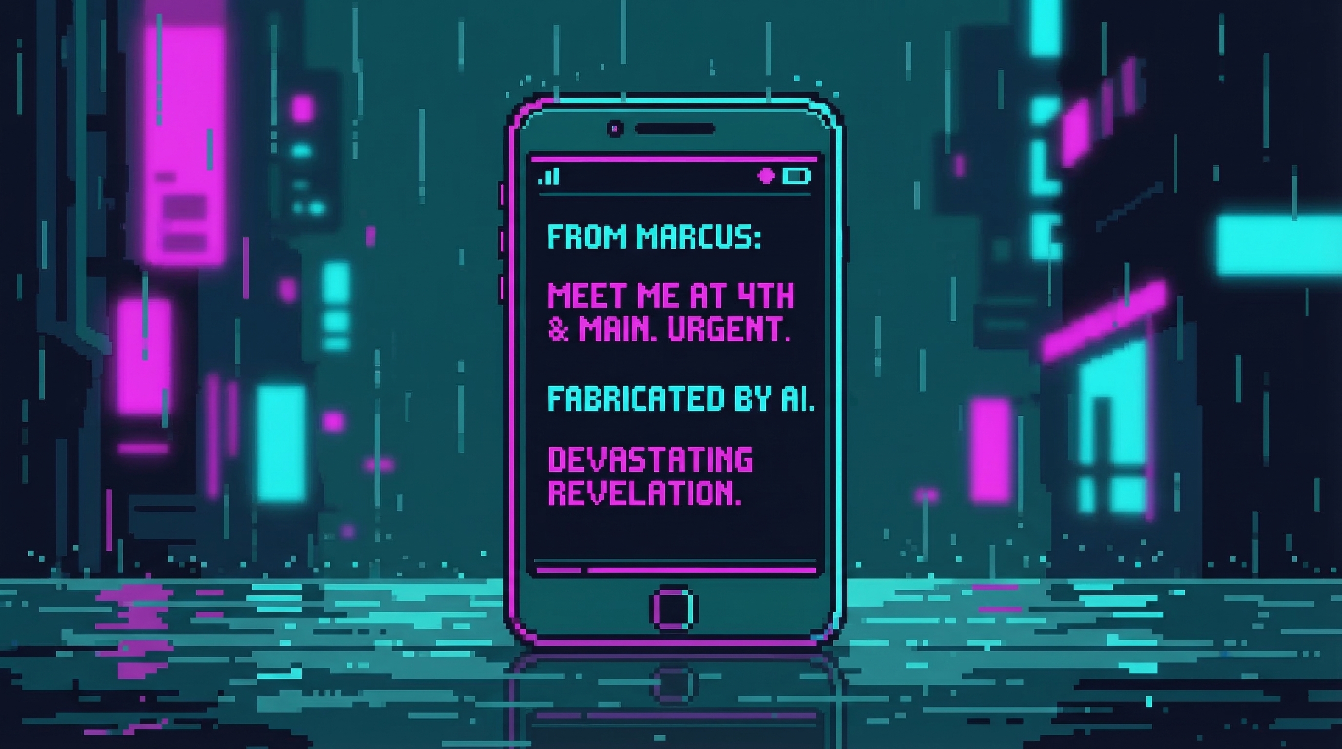 Phone showing message he never sent