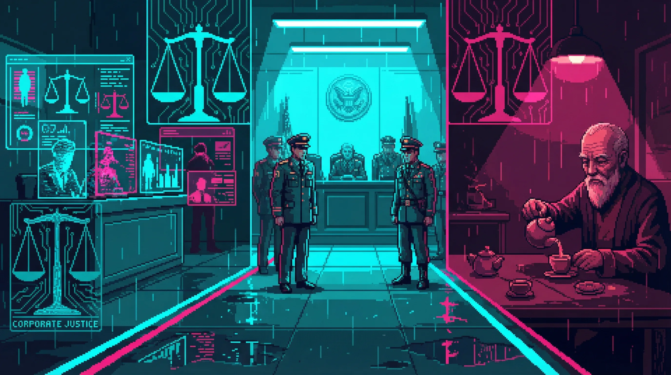 The Justice Engine — Crime and Justice in 2184